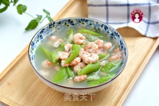 无油丝瓜虾仁汤