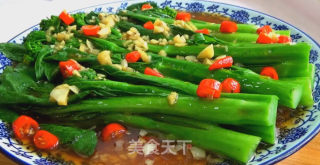 酸辣捞汁菜心的做法