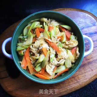 时蔬炒鸡蛋的做法