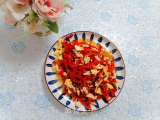 红椒炒鸡蛋的做法