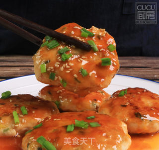 糖醋蔬菜鸡肉饼的做法