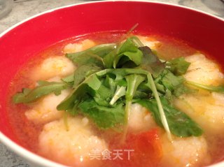 番茄虾滑汤的做法