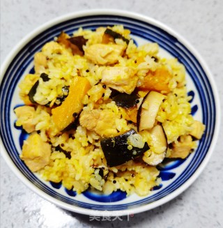 南瓜鸡肉藜麦饭的做法