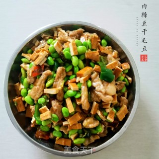 肉丝豆干毛豆的做法