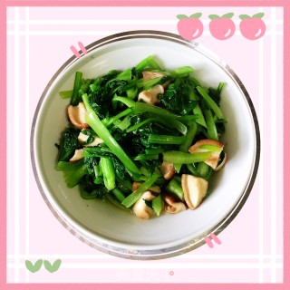 鲜香菇炒菜秧的做法