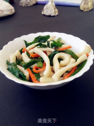 鱿鱼炒韭菜的做法