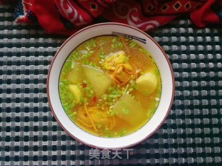 山药冬瓜虫草花鸡腿汤的做法