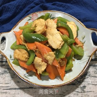 鸡胸肉炒时蔬的做法