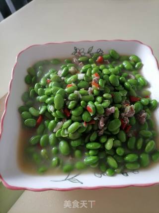 肉末毛豆的做法
