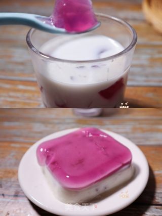 网红葡萄撞奶❗️（两种做法）葡萄椰奶冻  ❗️（超简单白凉粉版）的做法