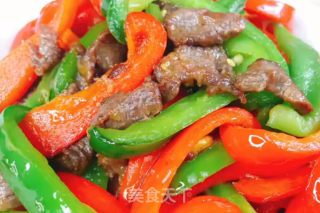 甜椒炒牛肉的做法