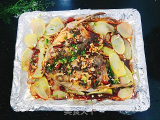 香辣烤鱼头的做法