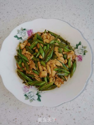 豆角炒鸡丝的做法