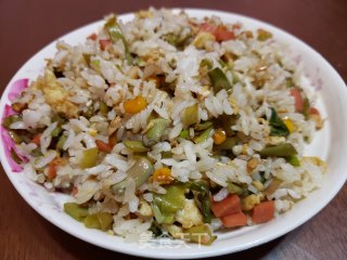 眉豆角炒米的做法