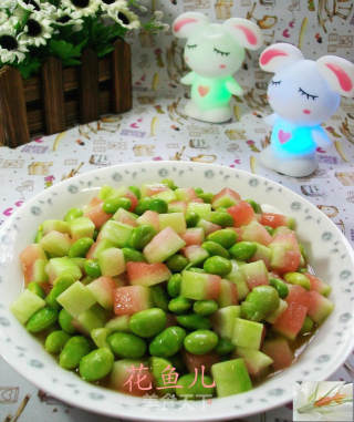 西瓜皮炒毛豆的做法