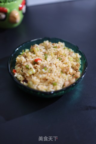 豆角萝卜干肉丝炒饭的做法