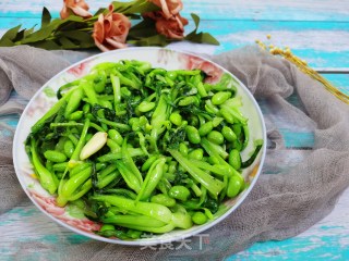 小青菜炒毛豆的做法