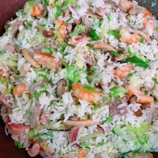 干鱿虾仁柯饭的做法