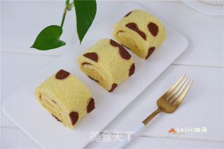 芒果波点蛋糕卷的做法