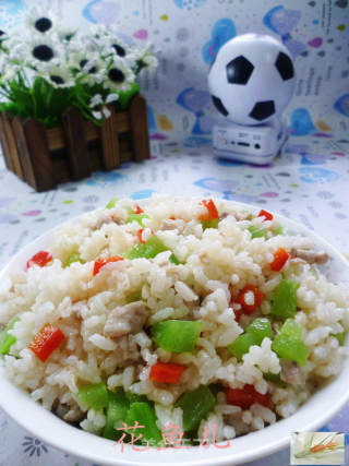 瘦肉红椒莴笋炒饭