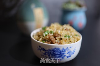 肉丝豆角萝卜干炒饭