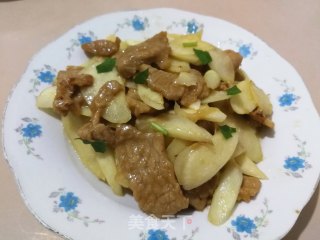 茭白炒肉片的做法