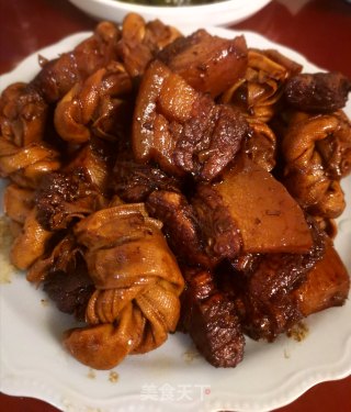 百叶结烧肉的做法