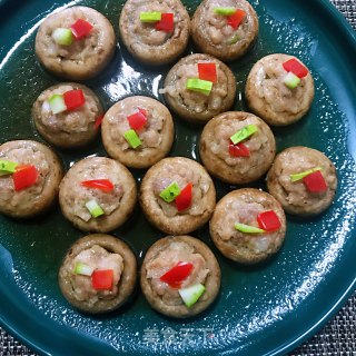 口蘑酿肉的做法