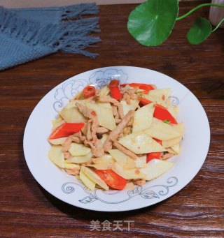 茭白炒肉丝的做法