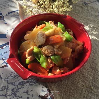 鸡肉烧时蔬的做法