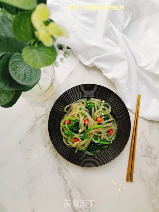 菠菜拌粉条的做法