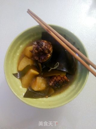 大骨汤炖海带萝卜的做法