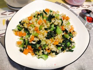 青菜黄金蛋炒饭的做法