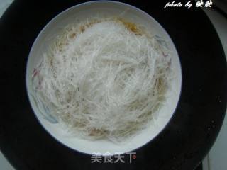 肉片茼蒿蛋蒸粉丝的做法步骤：5