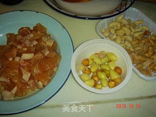 三果炒鸡丁的做法步骤：1