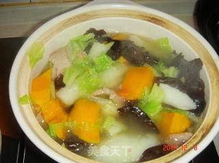 咸肉蔬菜砂锅的做法步骤：7