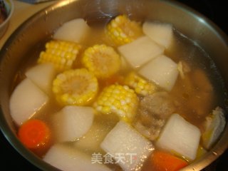 清鲜玉米羊肉汤的做法步骤：6
