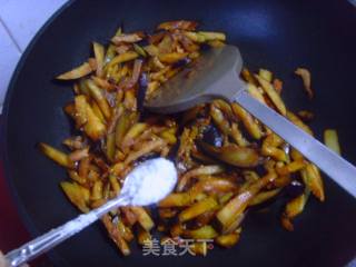肉炒茄条的做法步骤：7