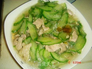黄瓜肉片汤的做法步骤：4