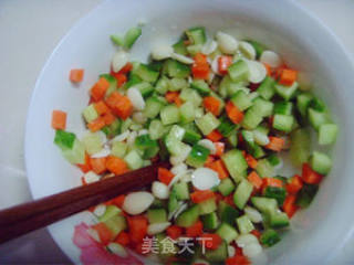 杏仁拌双丁的做法步骤：7