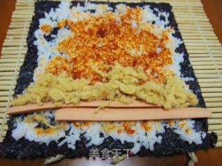 小文子出品~~【辣味火腿肉松寿司】的做法步骤：5
