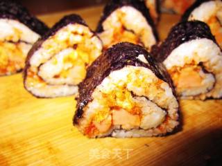 小文子出品~~【辣味火腿肉松寿司】的做法步骤：9