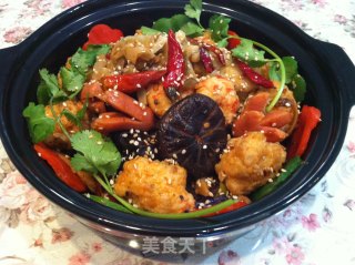 【缤纷榨菜虾丸麻辣香锅】的做法步骤：13