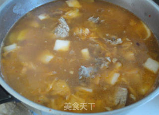 辣白菜豆腐酱汤的做法步骤：8