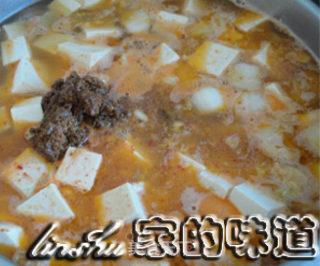 辣白菜豆腐酱汤的做法步骤：9