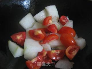 番茄冬瓜的做法步骤：4