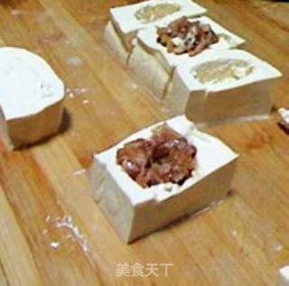 骨汤 烩"酿豆腐"的做法步骤：4