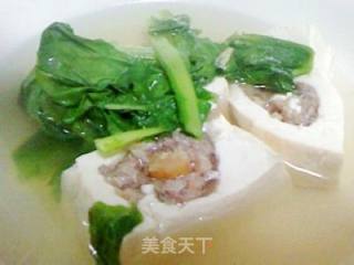 骨汤 烩"酿豆腐"的做法步骤：6