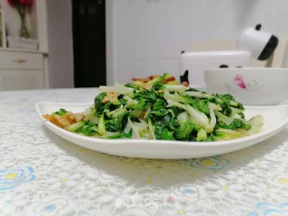 油渣炒青菜的做法