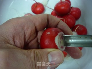 杨花萝卜酿肉的做法步骤：2